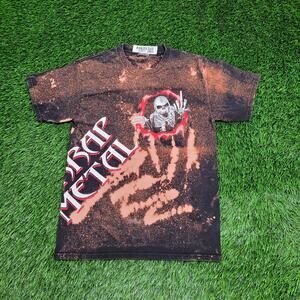 Vintage Skull Skeleton Metal Rock Shirt XS/S 17x24 Crop Metal-Mulisha